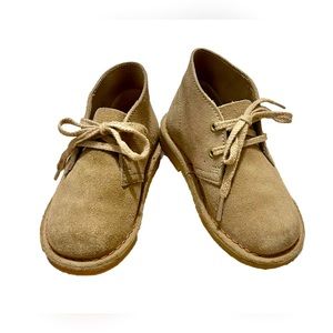 ClARKS ORIGINALS Toddler Distressed Suede Leather Desert Taupe SIZE 6.5